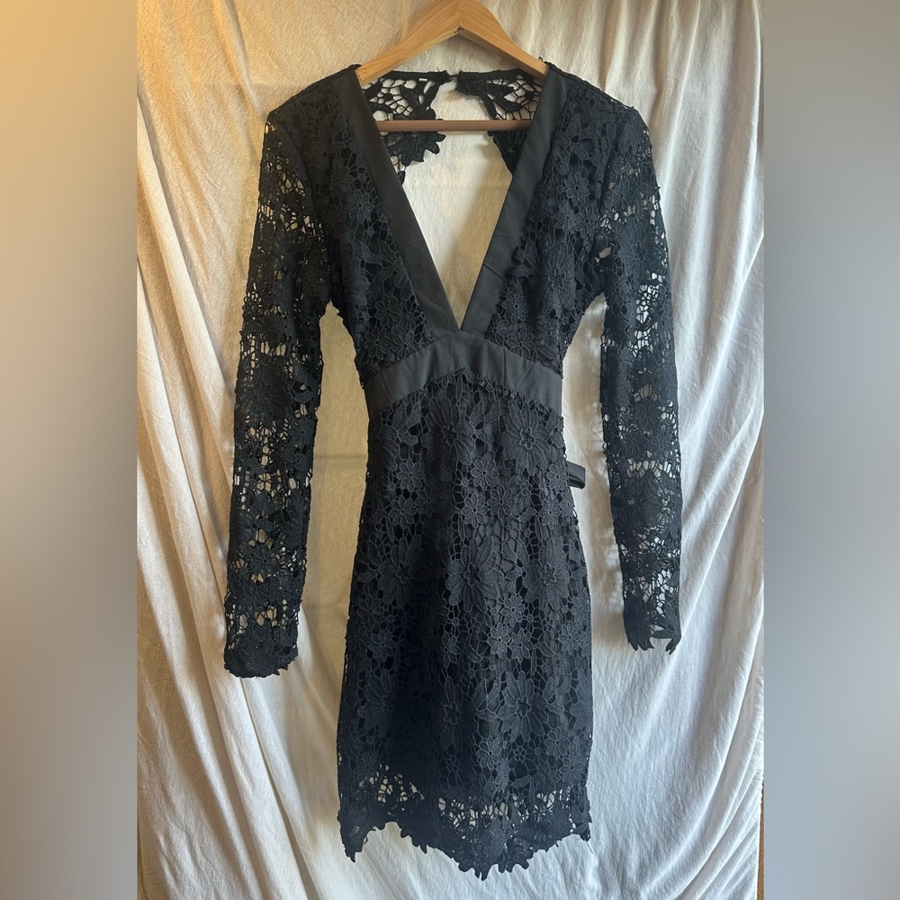 Elegant Black Lace Dress